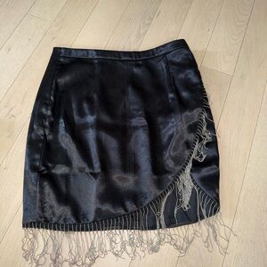 Superdown by Revolve Skirt in Black w Beads Hanging Size Small